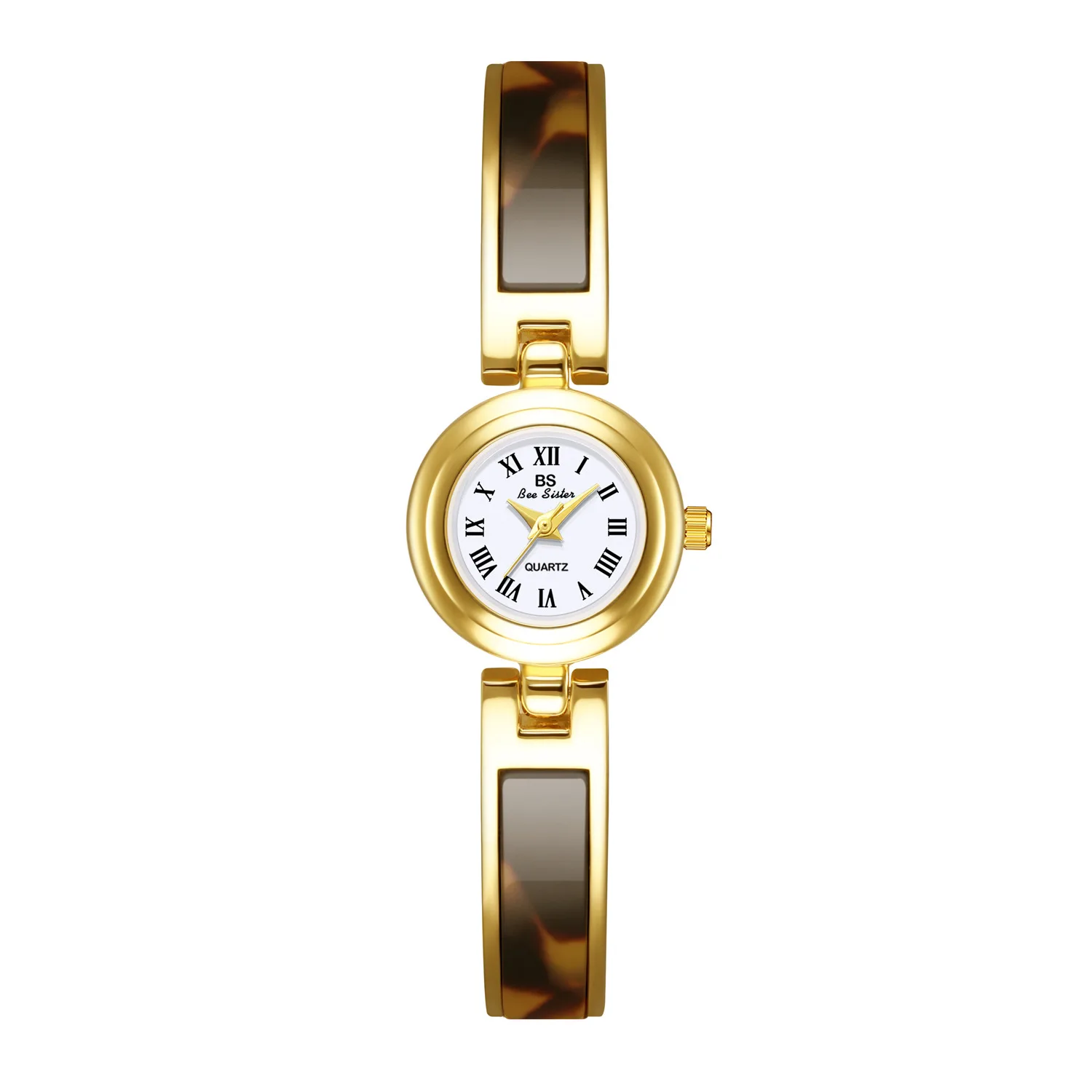 ساعة نسائية ريترو فرنسية راقية مزاجه السلحفاة العن...