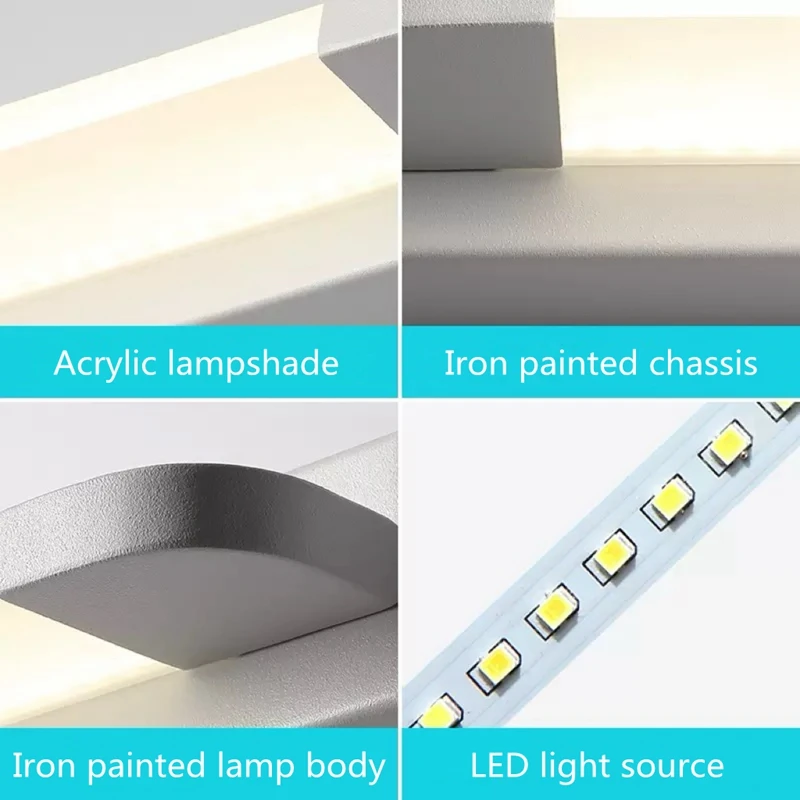 LED Light LED Wall Lamp Wall Light Led Mirror Light Wall lamp Bathroom Waterproof Modern Acrylic Wall Lamp Bathroom Lights L56cm L66cm L76cm L96cm L116cm AC85-265V