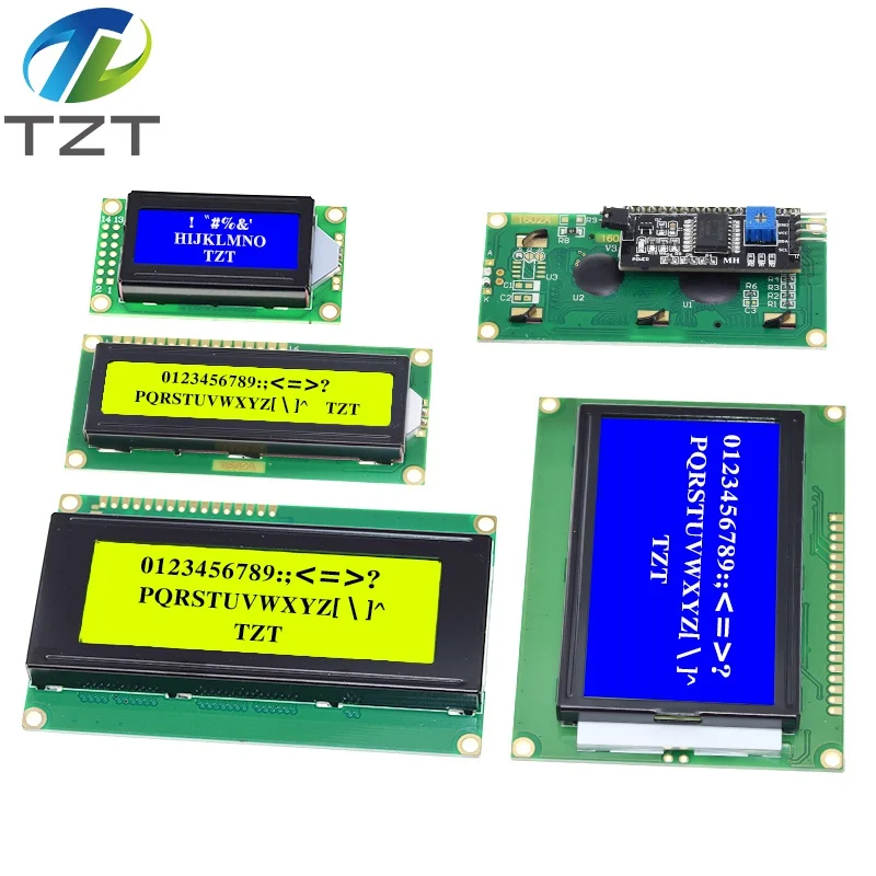 LCD Module Blue Green Screen For Arduino 0802 1602 2004 12864 LCD Character UNO R3 Mega2560 Display PCF8574T IIC I2C Interface lcd display module display module