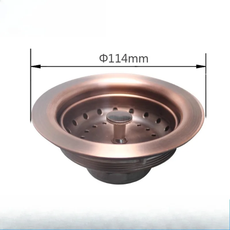 Kitchen Sink Bowl Drain, Antique Copper Color Vegetable Washing Basin ...