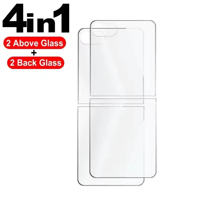 6-in-1 Anti-Shatter Tempered Glass Screen Protector Set for Front and Back Screens