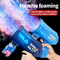 One Pack Of Children's 10  Launcher Handheld Portable Electric Automatic Bubble Gun LED Light For Boys And Girls 1