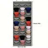 27 Pockets Hat Rack for Baseball Caps Over The Door Cap Organizer Hat Holder With Large Clear Pockets &3 Hooks Hat Storage 4