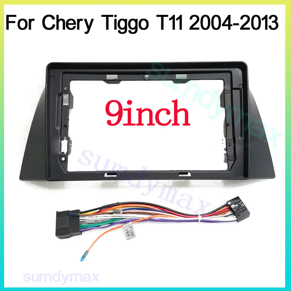 

9-дюймовая Автомобильная стереомагнитола, комплект Fascia Для установки отделочной панели, рамка Двойная DIN для Chery Tiggo T11 2005-2013