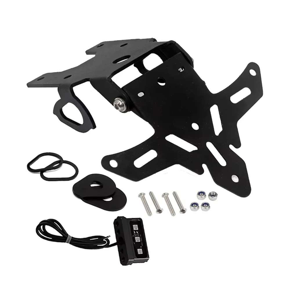 RZ For Yamaha XSR155 XSR 155 2019-2024 오토바이 번호판 홀더 테일 티디 펜더 엘리미네이터 조정 가능한 번호 브래킷 LED