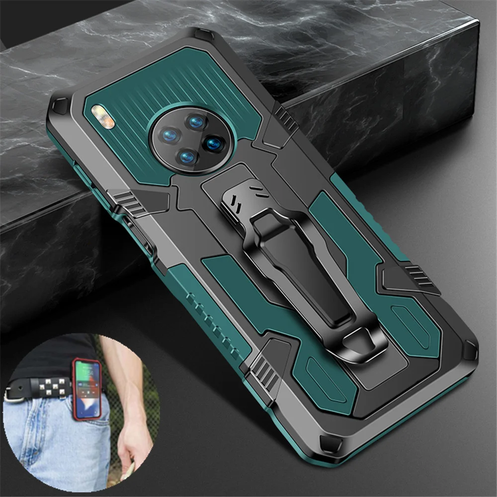 

Shockproof Case For Huawei Y9A Mate 40 30 Pro P Smart 2021 Metal Back Clip Funda Cover For Huawei Honor 20 S 9X 9S P40 Lite E