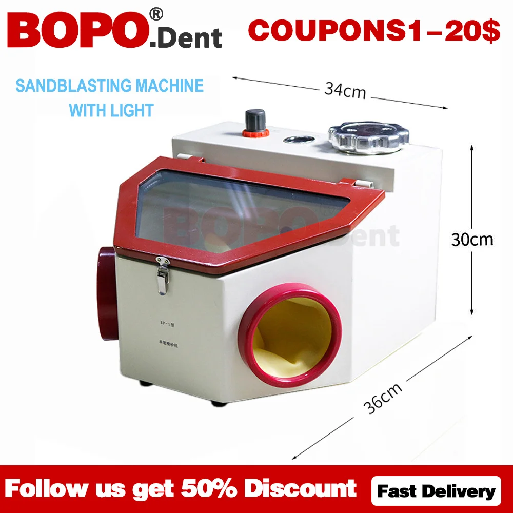 Upgrade Version Double Pen Dental Lab Equipment Dentist Sandblasting