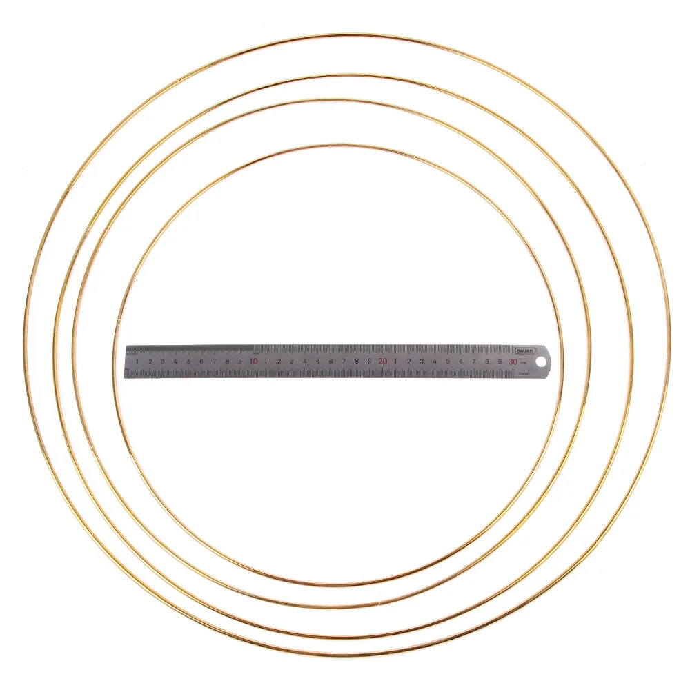 Metal Dream Catcher Dreamcatcher Ring Macrame Craft Hoop DIY Wedding Wind Chime Hanging Decorations Accessory 35-190mm