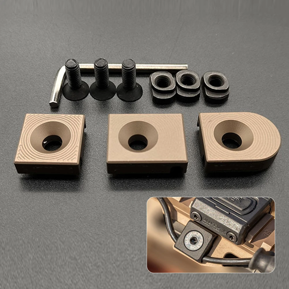 Tactical 3PCS Arson Machine Cable Management MLOK WireGuide System For M300 M600 PEQ Flashlight Switch Cable Clip