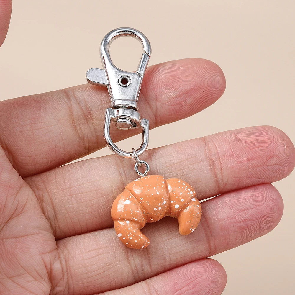 Niedliche Brot-Schlüsselanhänger, simulierter Lebensmittel-Anhänger, Schlüsselringe für Damen und Herren, Autoschlüsselhalter, Handtaschen-Schlüsselanhänger, DIY-Schmuckgeschenke – Detail 13