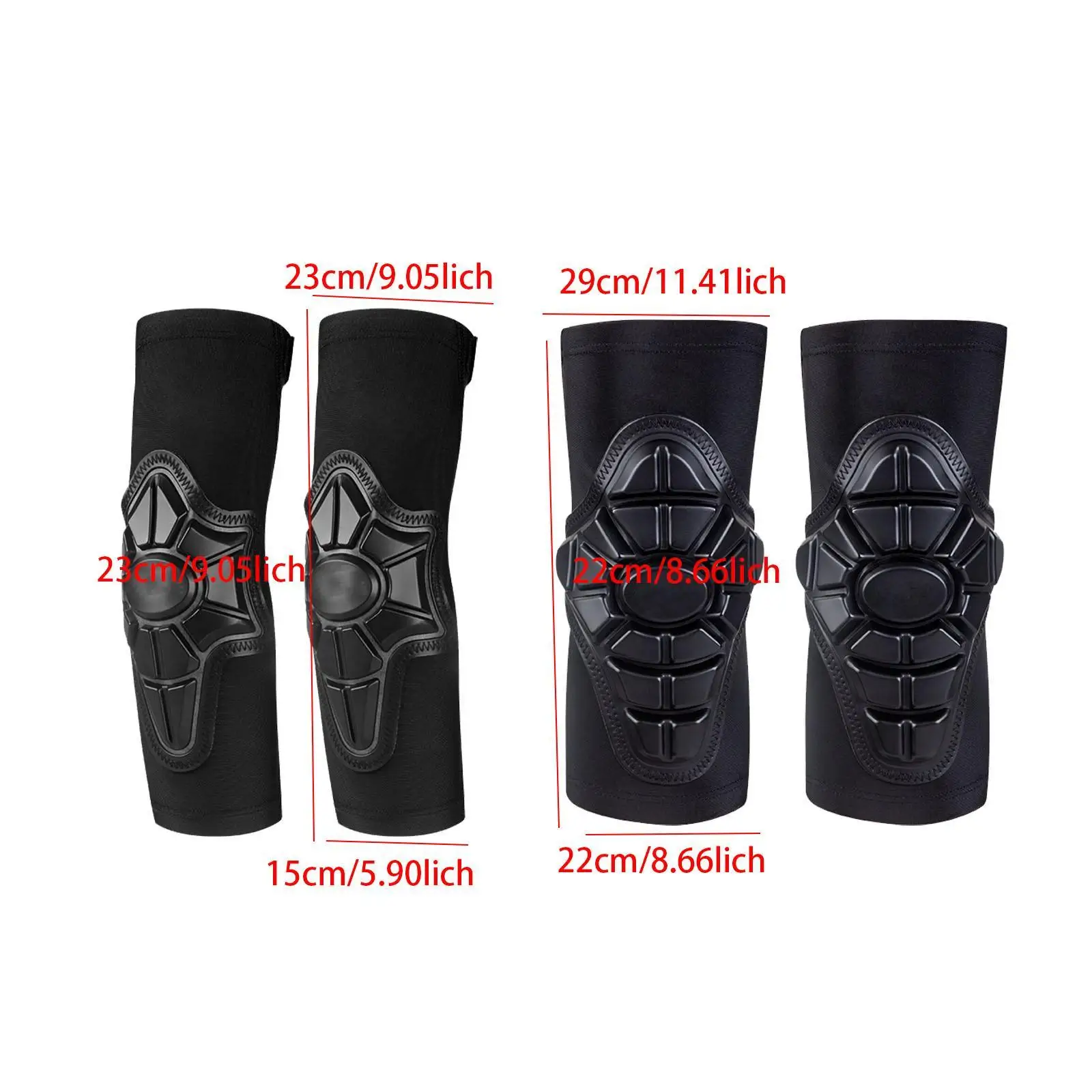 Kids Knee Pad Elbow Pads Comfortable Protector Shock Absorbing Sleeve Pads Guards for Child Girls Boys Teens Skateboard Baseball