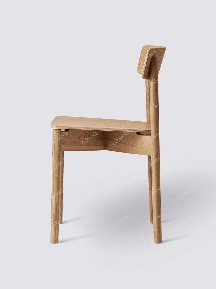 1 Nordic solid wood back chair coffee shop chair home restaurant, creative pink cafe table