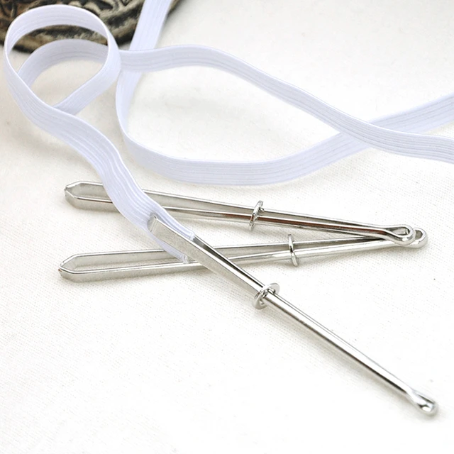 5pcs Elastic Threader Self-locking Tweezer Bodkin Wear Stainless Steel  Elastic Threader Belt Ribbon Weaving Tools Guide Needle - Sewing Tools &  Accessory - AliExpress