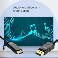 DP Display Port To HDMI-Compatible Adapter Connect Converter 1.8m Cable 2k 4k 1080p For Desktop Laptop PC TV Monitor Projector - Image 3