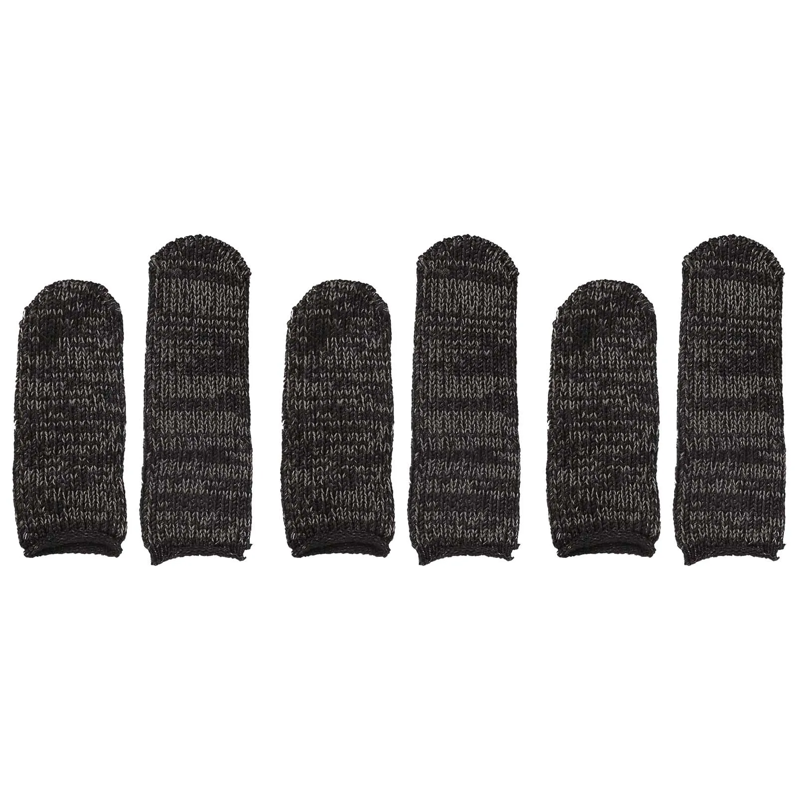 6PCS CF-01 Cut Resistant Gloves Finger Black 3Pcs Long Style + 3Pcs Short Style rubber gloves