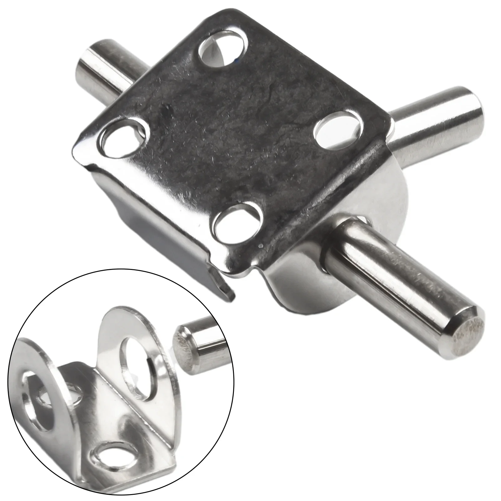 Description Picture 6 of item1PC Latch Wooden Door Latch Stainless Steel Lock Hasp Sliding Bolt Safety DoorHardware Accessories For Home Gate Safety Locks