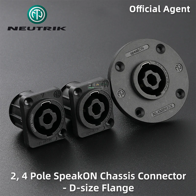 NL4MDXX-H-3 | Neutrik Chassisconnector, Zwart, Stekker, 25A, Polen - 4 NL4MDXX-H-3 | Neutrik Chassisconnector, Zwart, Stekker, 25A, Polen - 4