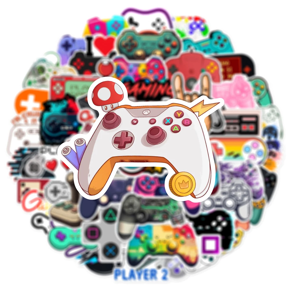 10/30/50pcs Vintage Video Games Gamepad Stickers Cartoon Graffiti Decals for Skateboard Helmet Scrapbook Cool Sticker Decoration - 3