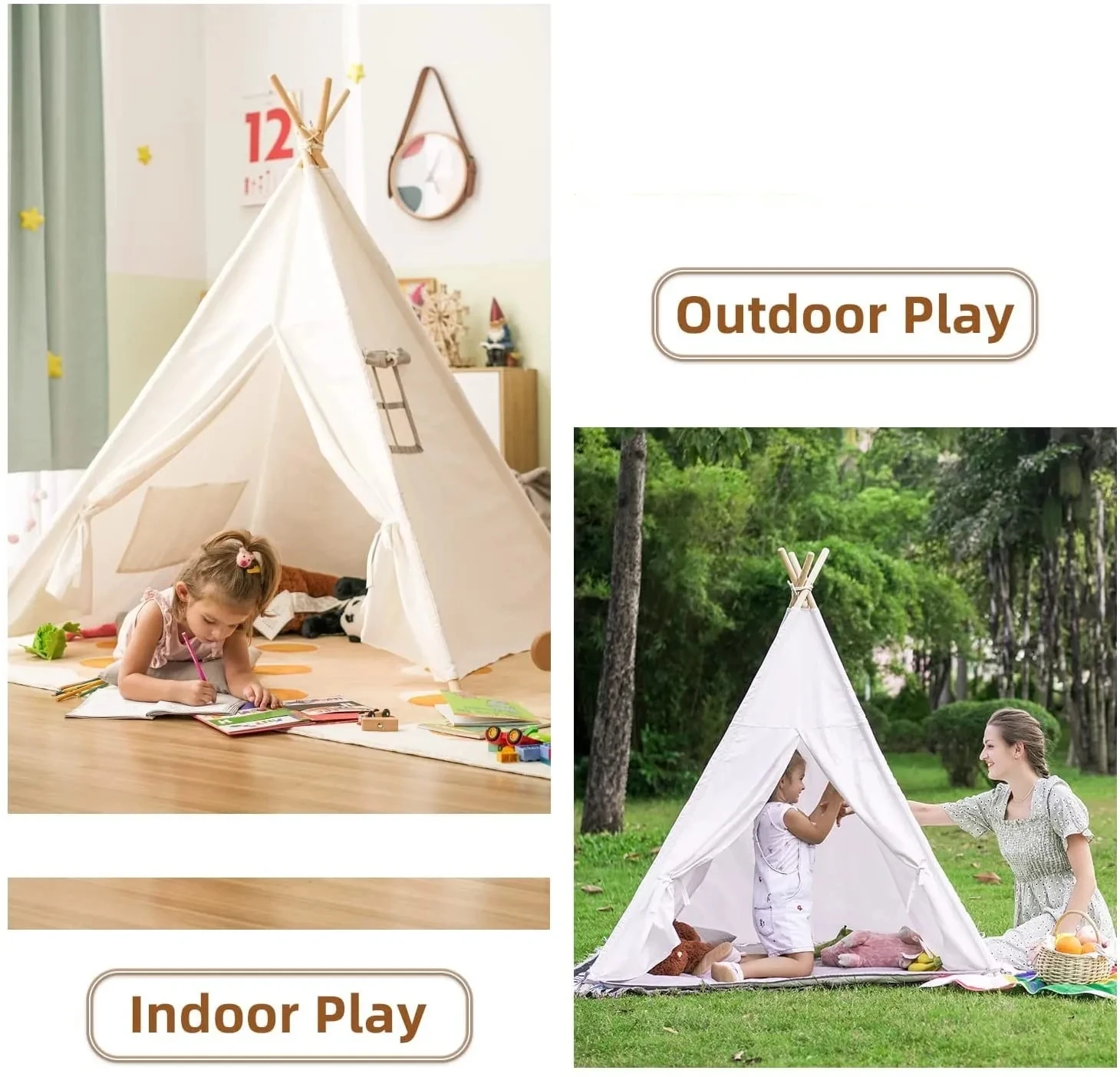 Tente tipi portable pour enfants, maison de jeu, wigwam pour enfants, tipi pour  enfants, fosse à balles pour tout-petits, château pour fille, salle de  jeux, 1.6m, 1.3m - AliExpress