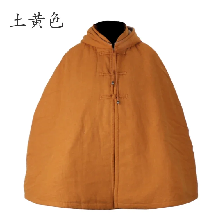 Zen Meditation Cloak Monk Robes Winter Thickening Plus Velvet Kung Fu Robes Monk Costume Linen Meditation Lay Buddhist Meditate