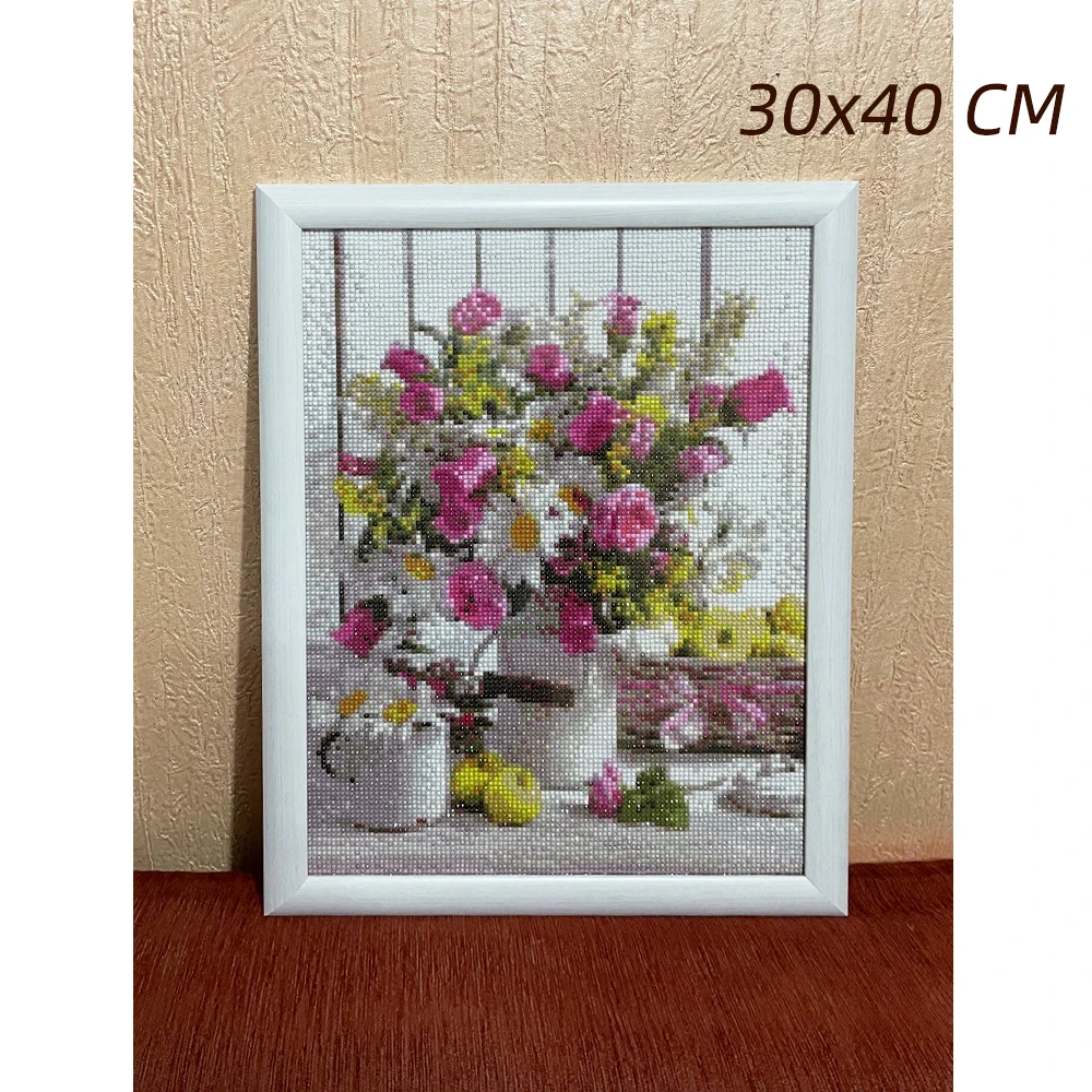 EverShine Diamond Painting Flower Cross Stitch Set Diamond Mosaic Daisy Full Square Embroidery 5D Rhinestones Handmade Gift