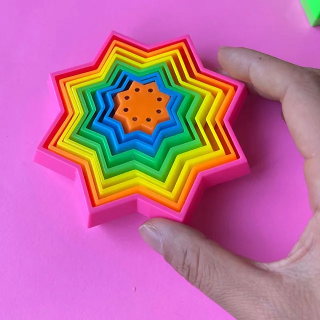 3D Star Illusion Magic Spiral Fidget Anxiety Toys For Autism Juguete Antiestres Niños Zabawki Antystresowe антистресс для детей 3