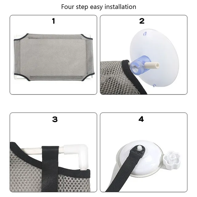 Cat Hammock Window Bed Kitten Sunny Seat Hanging Mount Beds Cat Sofa playing double-decker tunnels Suction Cup Wall Pet Hanging 6