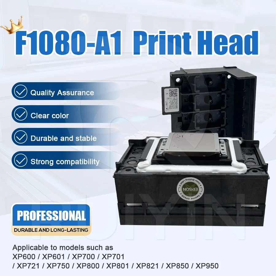 오리지널 F1080-A1 XP600 프린트 헤드 (F1080-A1 XP600 DX11 잉크젯 프린터용) 수성/솔벤트/UV 잉크 DTF 프린트헤드