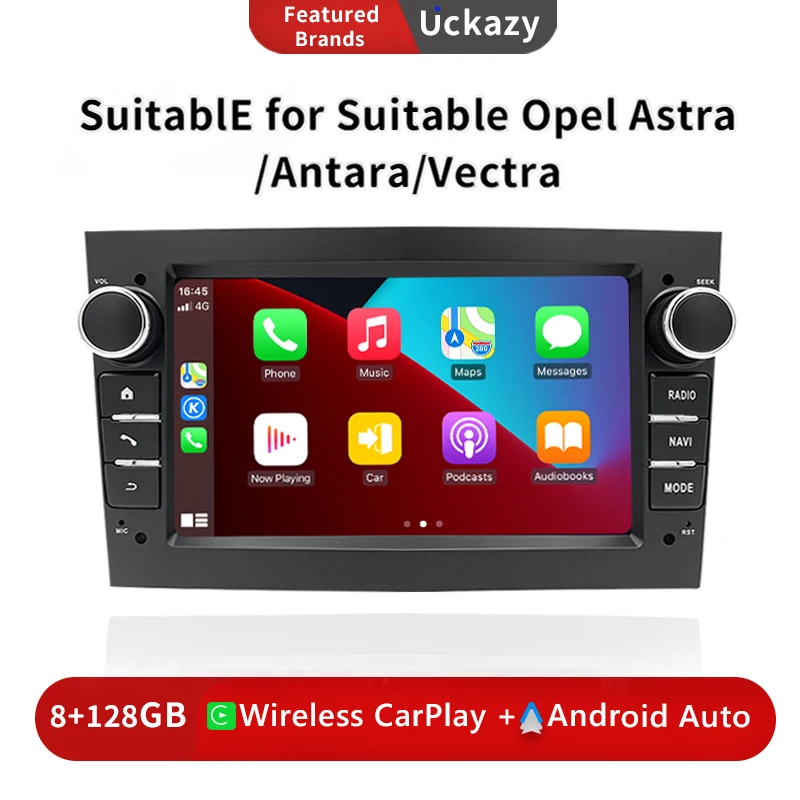 Uckazy 2 Din Android 12 Car Radio For Opel Vectra C Zafira B Corsa D C Astra H G J Vivaro Meriva Multimedia Gps Navigation No Dvd Player Stereo Audio 