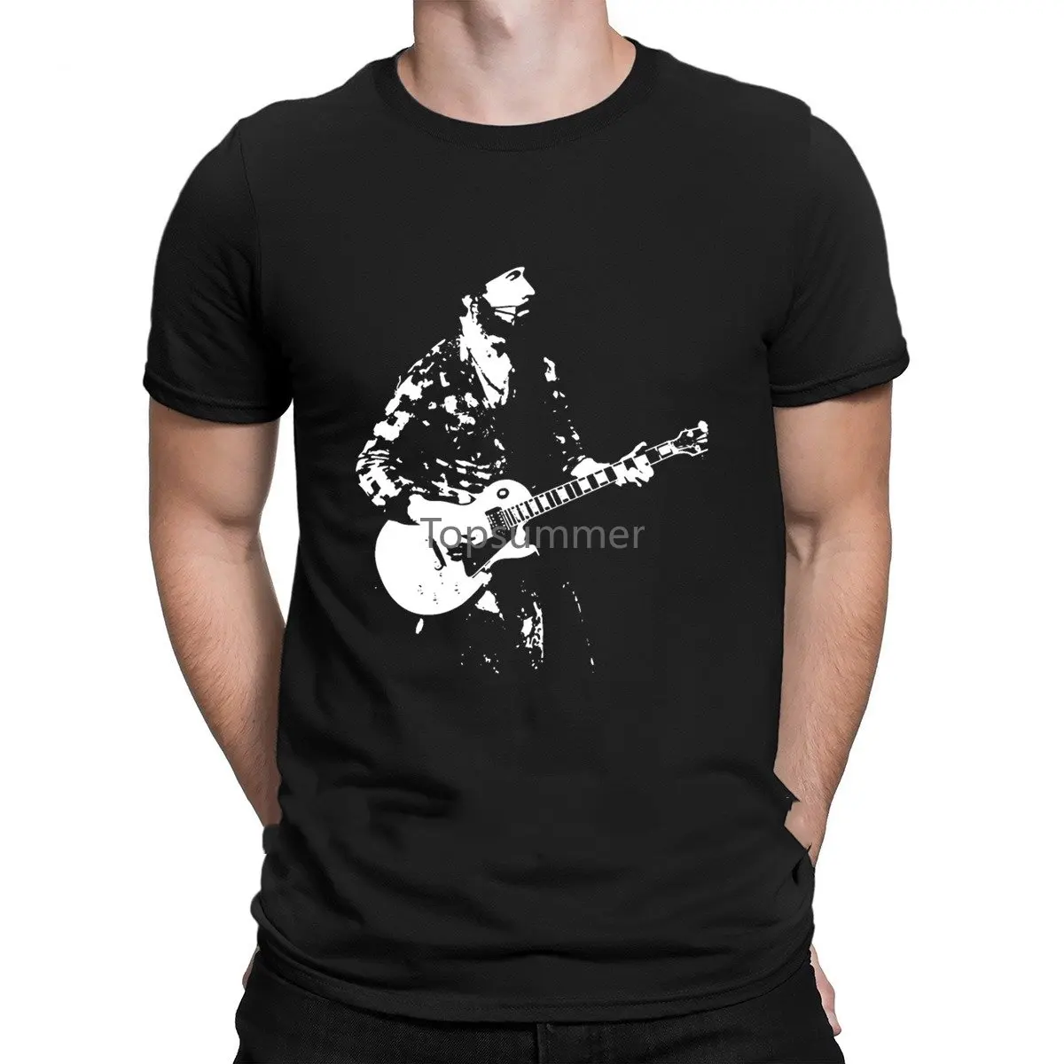 The Edge U2 Guitar Electric Acoustic Amp Band T Shirt Sunlight Basic Solid Design Interessante Magliette Da Uomo Euro Size 0