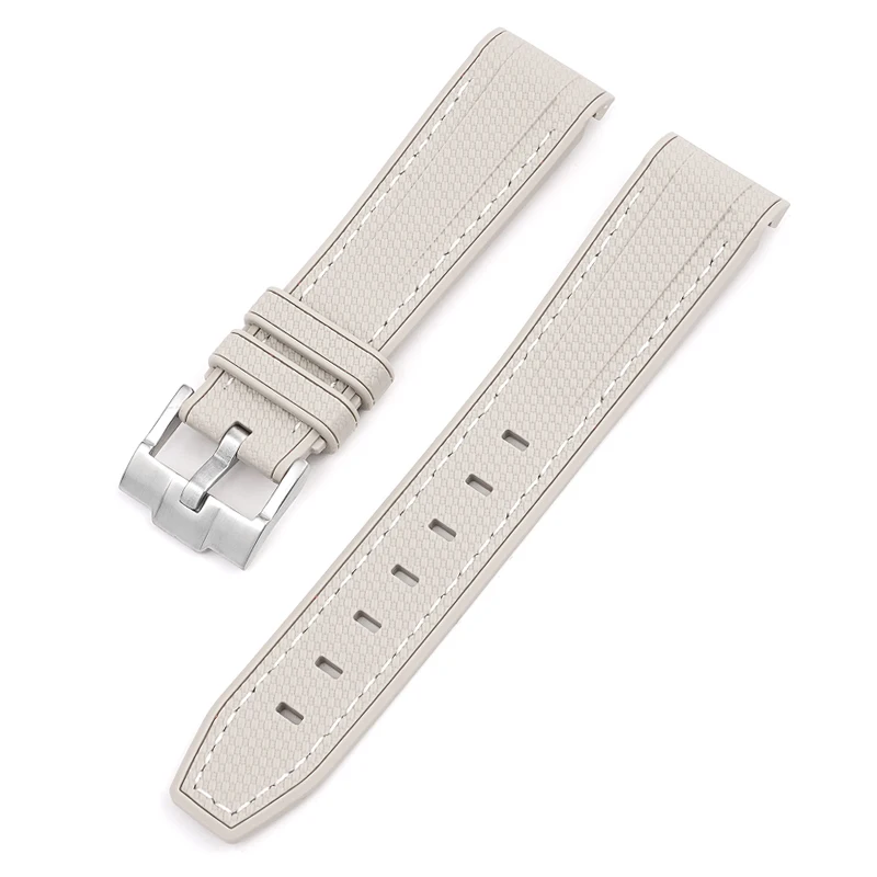 Premium 20mm Rubber Silicone Watch Band - Curved End Wrist Bracelet