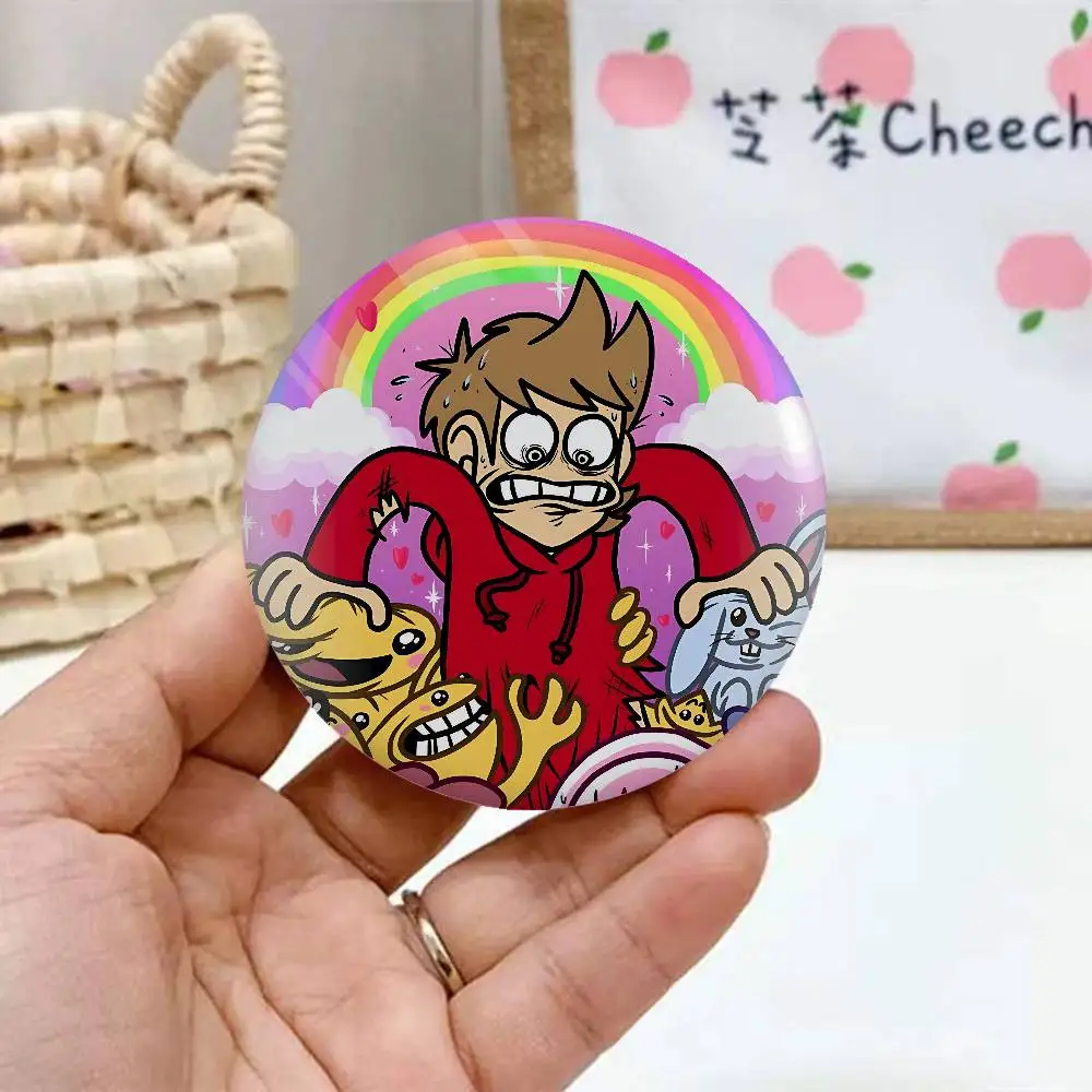 애니메이션 Eddsworld Tord 커버 브로치 재미있는 밈 배지 패션 주얼리 선물