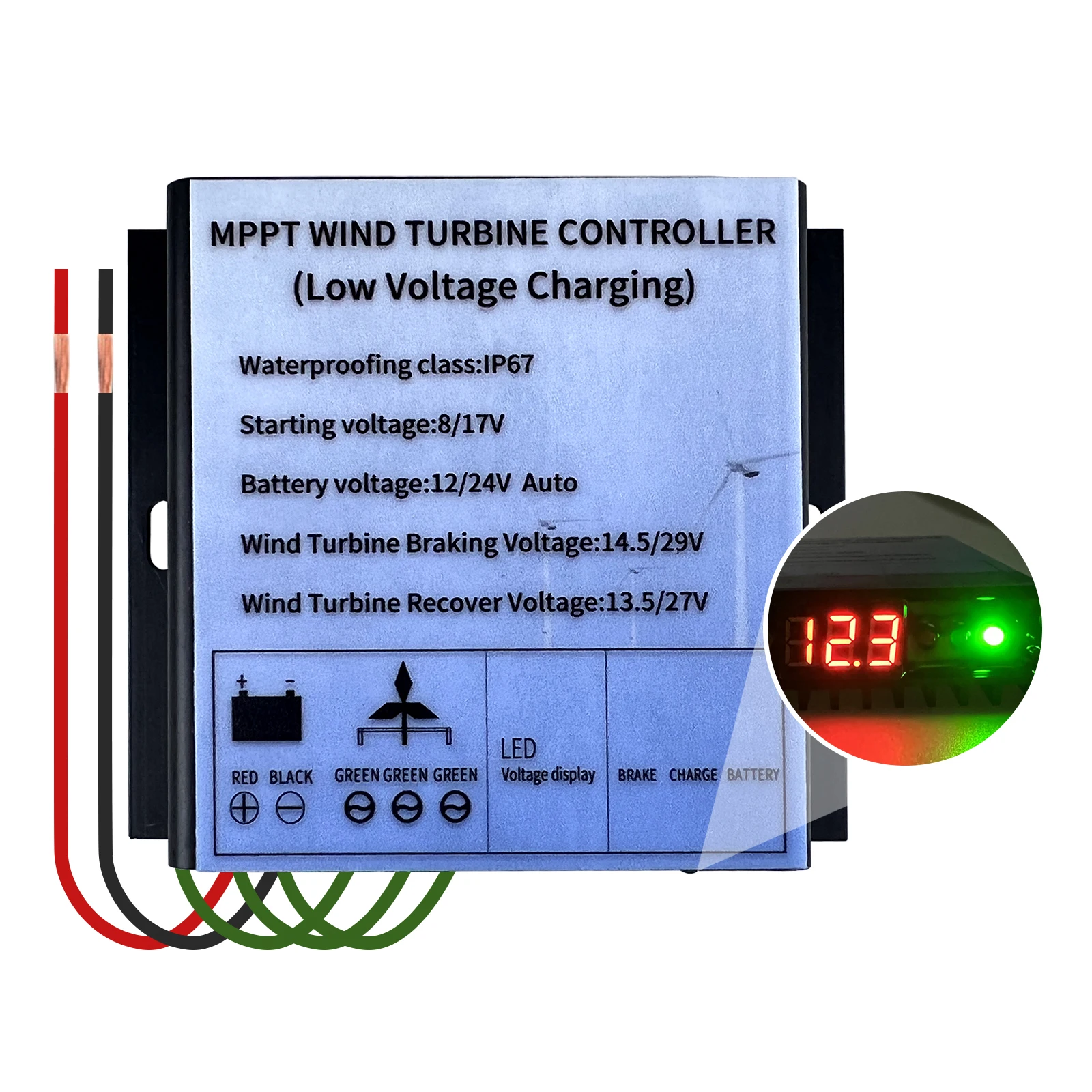 Nowy 12V 24V 48V 600W 800W MPPT regulator Generator z turbiną o niskim napięciu kontroler ładowania o niskim napięciu IP67