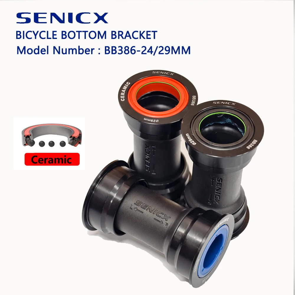 SENICX Road bicycle press in bottom bracket axle BB386 ceramic