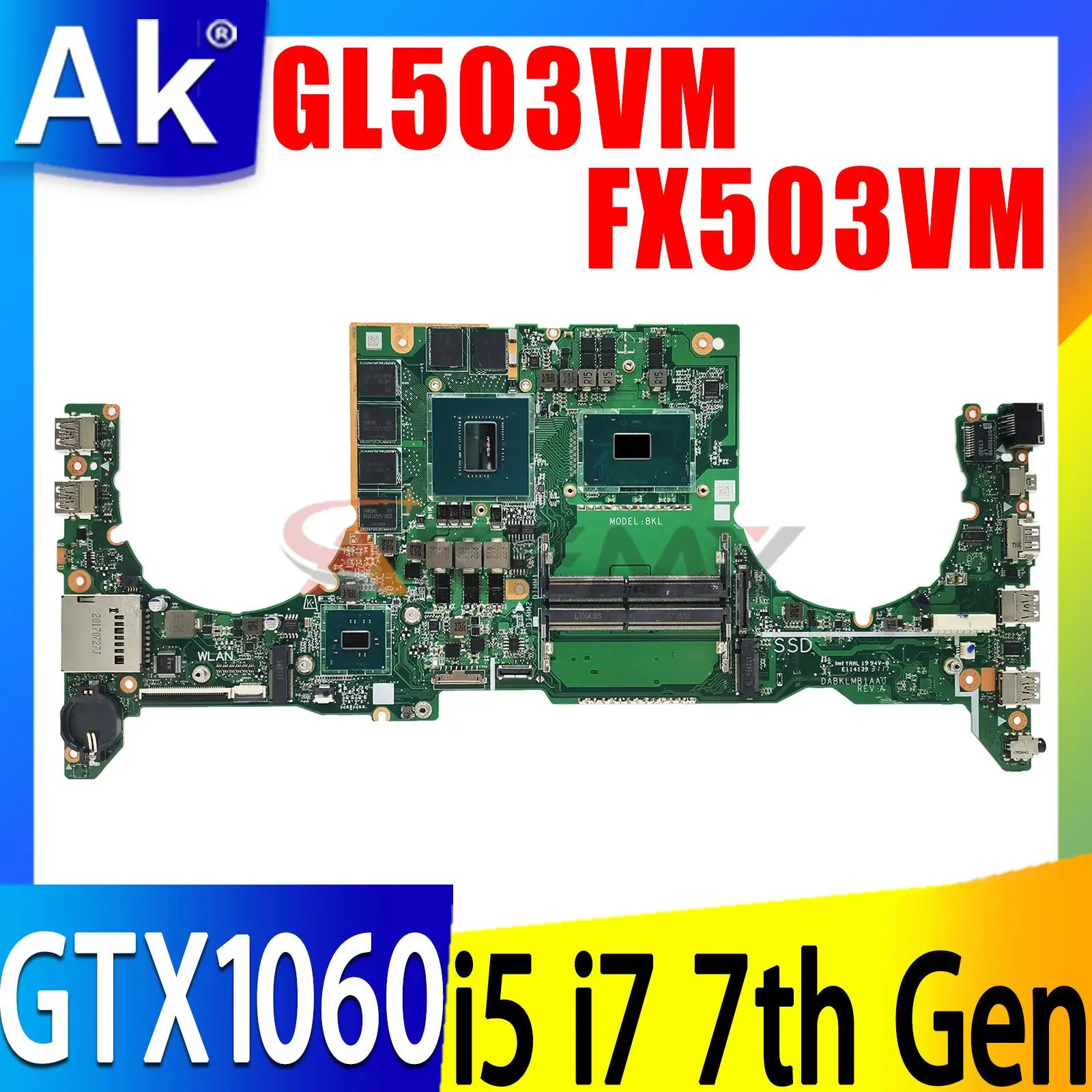 GL503VMMotherboardForASUSGL503VGL503GGL503VDFX503VFX503VD