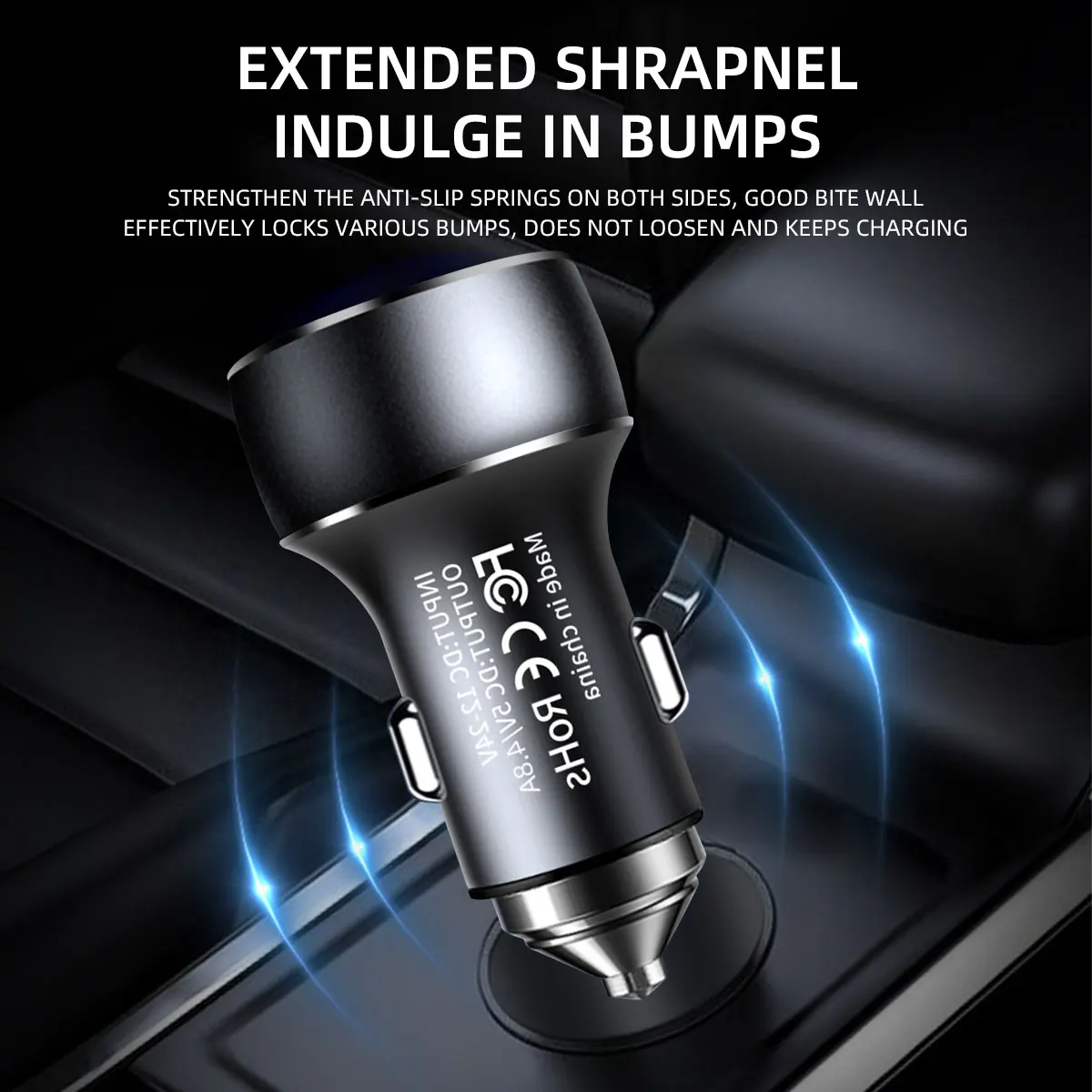 Universal Dual Port USB Car Charger - Mini Super Fast Charge Adapter