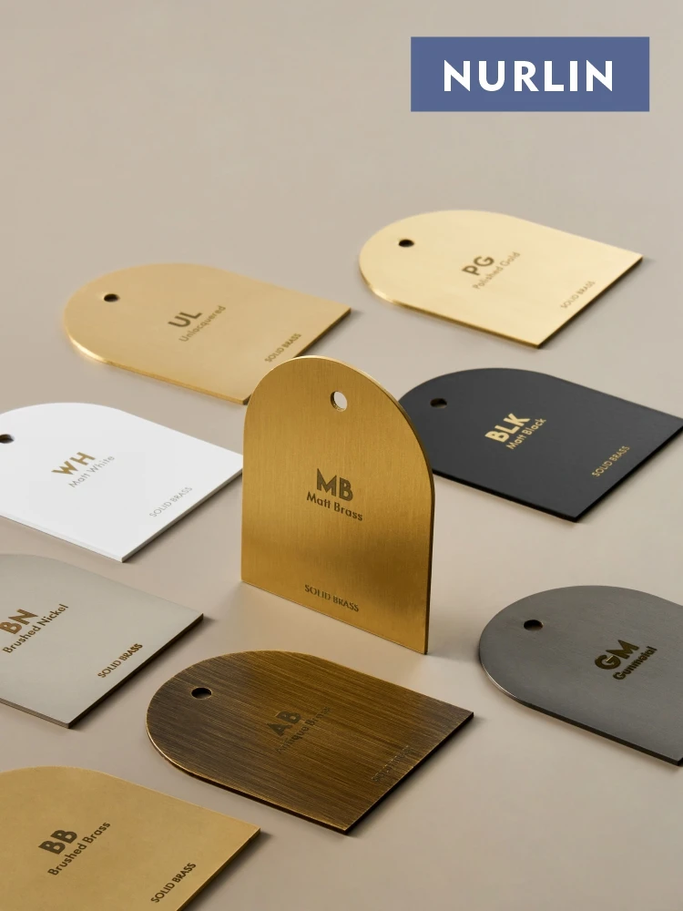 Nurlin Brass Cabinet Handle Door Handle Brass Hardware Sample Swatches Chip Discs Color Card Matte Antique Bronze Gunmetal