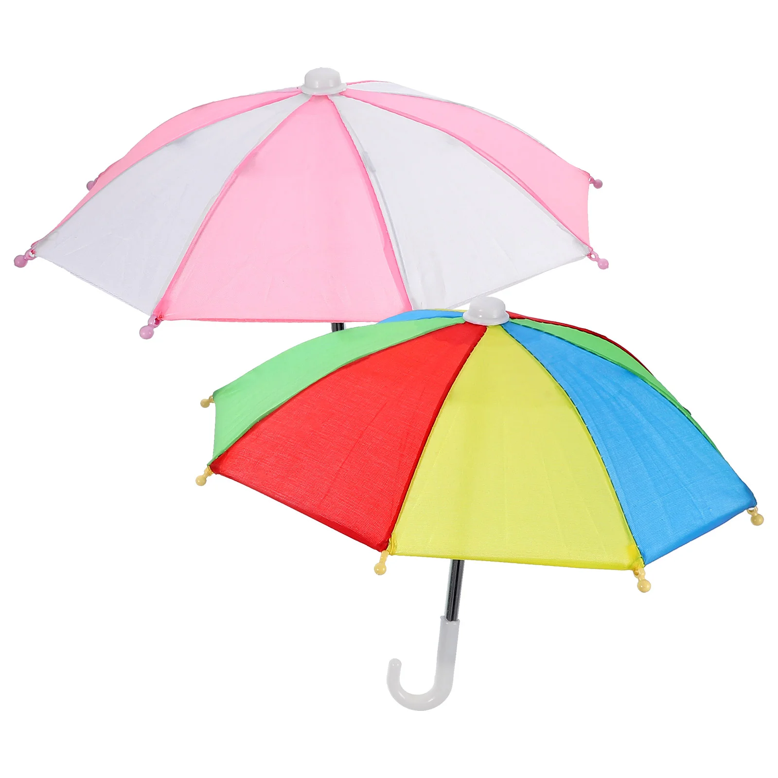 

Colorful Mini Umbrella 2Pcs Cute Tiny Umbrellas Toy Mini Umbrella Sunny Rainy Umbrella Doll Umbrella Model Photography