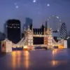 3D Puzzle Wooden Craft Kits with LED Light DIY Tower Bridge Big Ben Construction Model Kit to Build for Adults Brain Teaser Puzz 3
