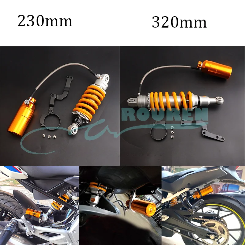 

230/320mm Motorcycle Accessory Adjustable Spring Air Rear Shock Absorber For Yamaha Honda Electric Dirt Pit Bike Modified Parts