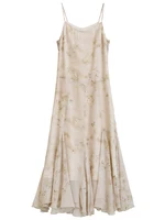CHIC VEN femmes robes rétro nouvelle encre chinoise imprimé Camisole robe sans manches femme longue robe une ligne printemps été 2025 5