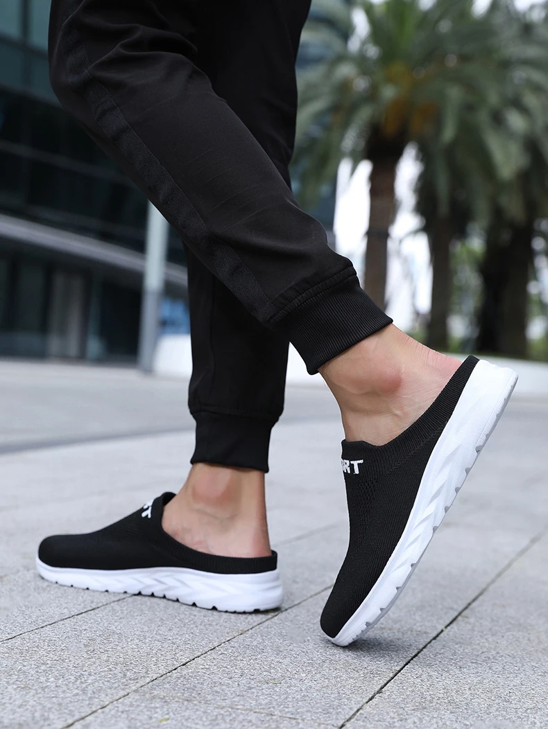 Männer Hausschuhe Sommer Atmungsaktive Hause Hausschuhe Männer Wohnungen Dicken Boden Leichte Dias Mode Outdoor Wanderschuhe – Detail 13