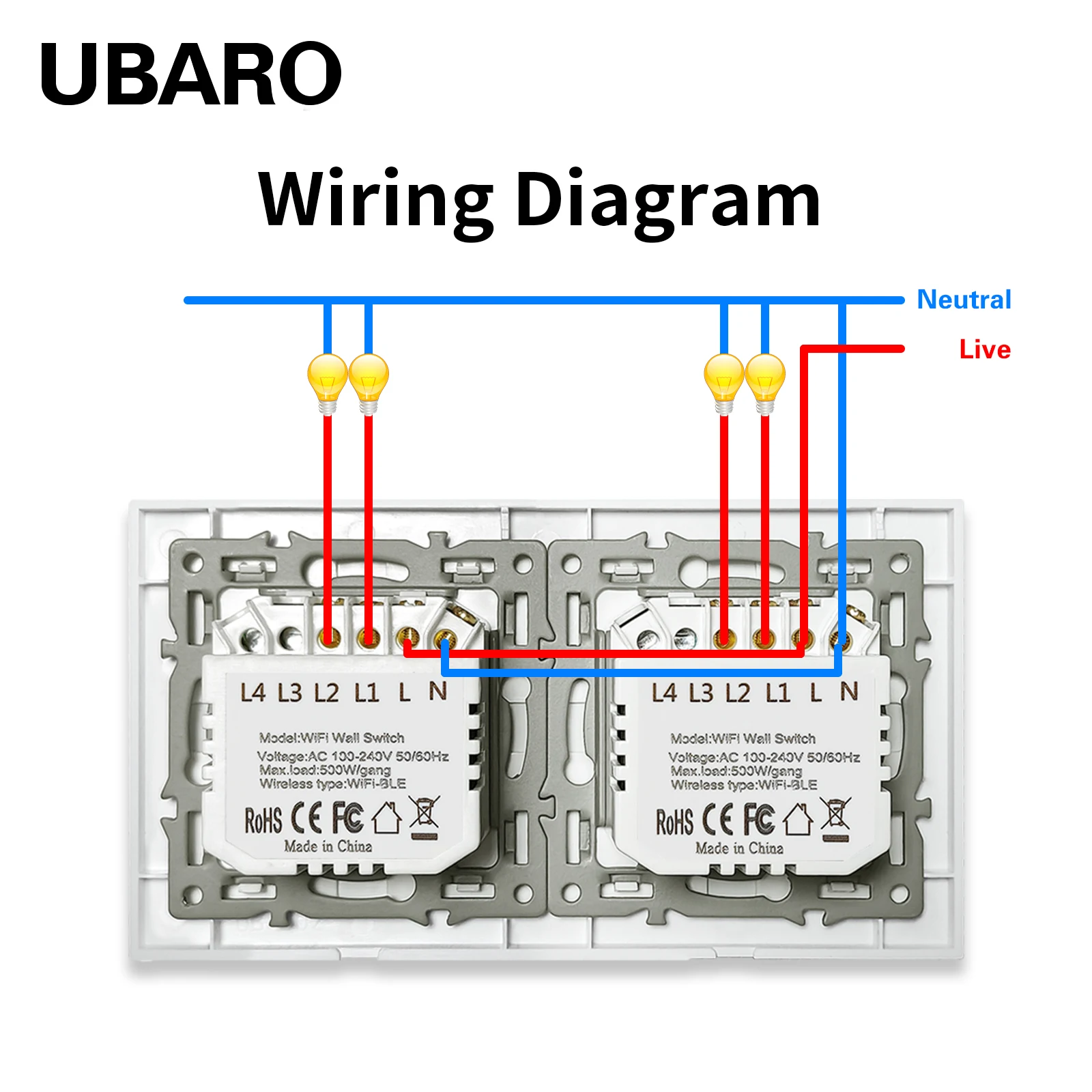 ubaro 157 tuya wifi interruptor inteligente painel de 05