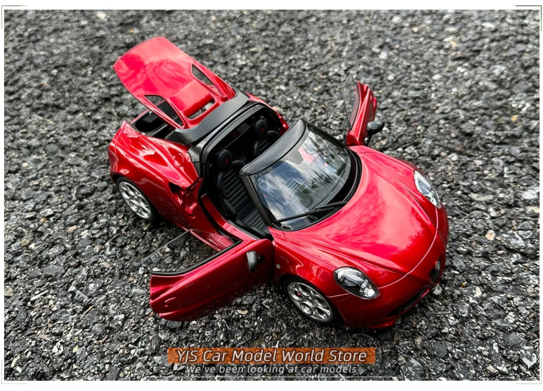 70142: AUTOART AA 1:18 Alfa Romeo 4c Sports car model Alloy Collection gift display for friends and family 