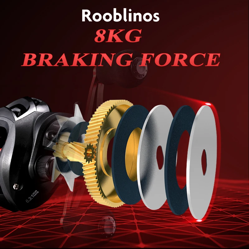 fishing reel AC 6.3:1 Baitcaster Fishing Reel Bait Caster Baitcasting Reel Fishing Tackle