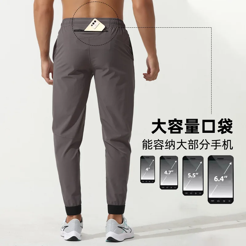 

2024 Outdoor Pants Men Quick Dry Running Hiking Pants Elastic Lightweight Yoga Fitness Exercise Sweatpants Joggers