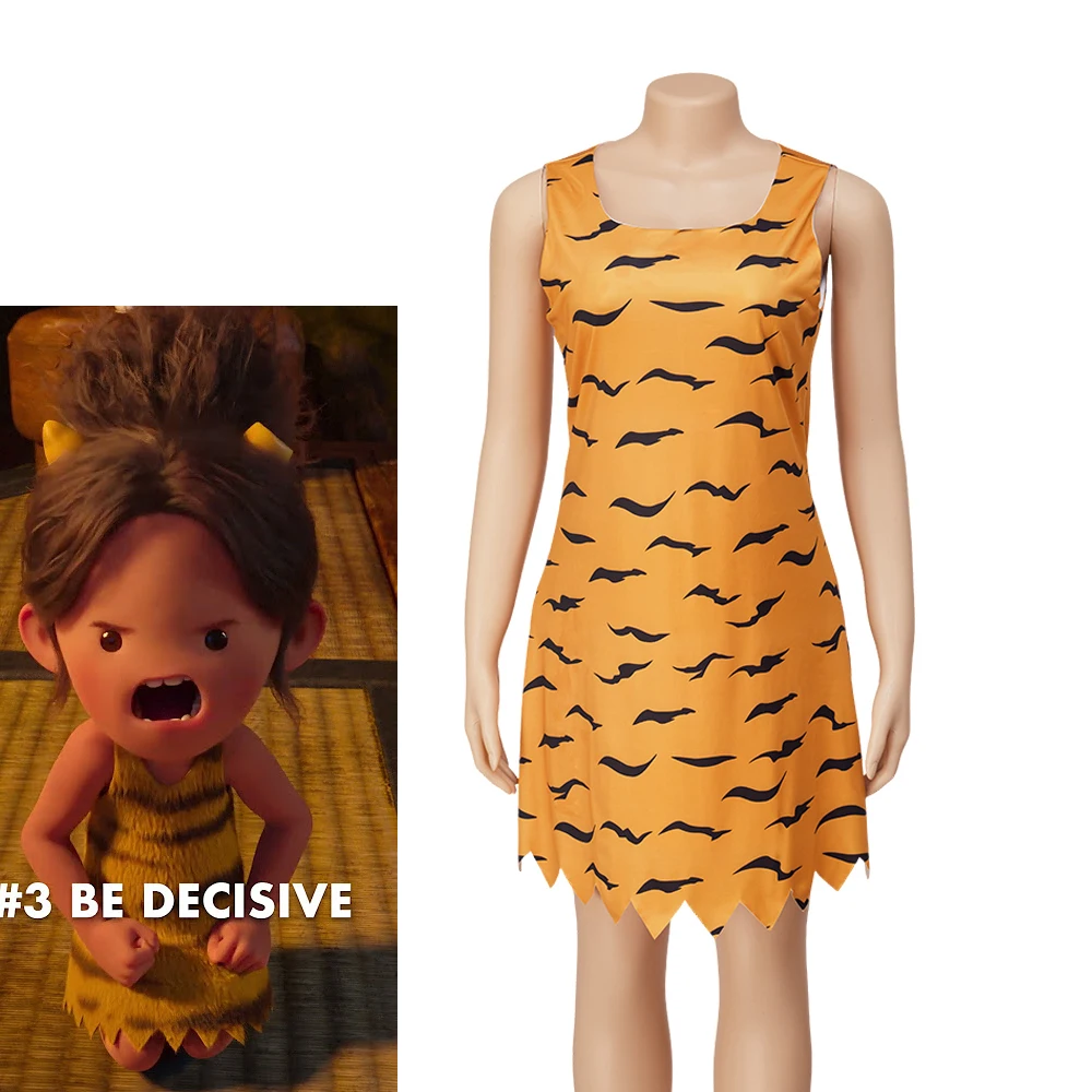 

Oni Thunder God's Tale Cosplay Costume Women's Yellow Sleeveless Dress Halloween Carnival Party Outfit Dress