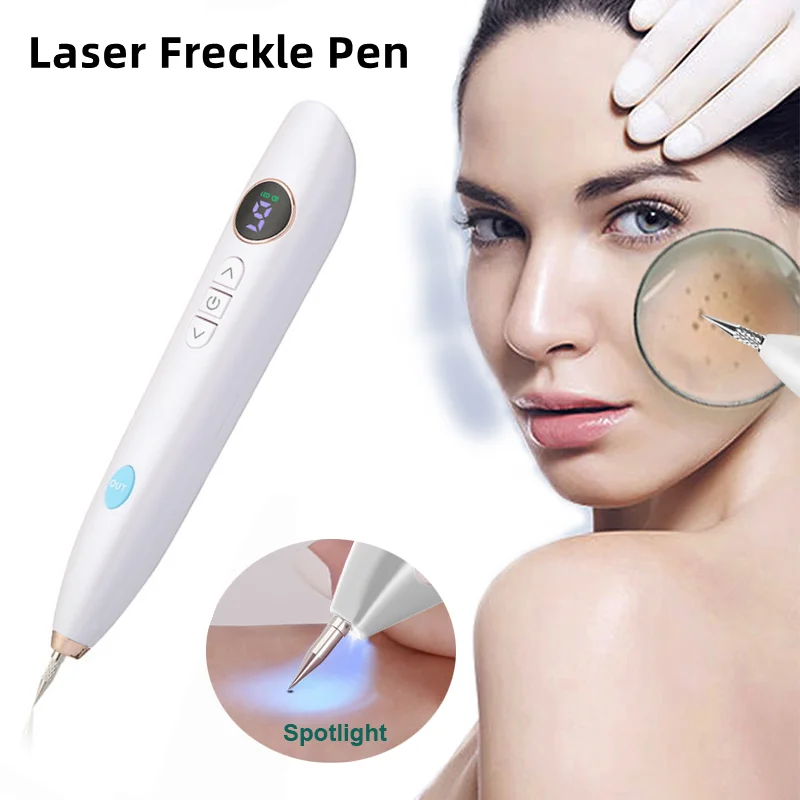 Penna Al Plasma Laser Penna Lentiggine Schermo Lcd A 9 Velocità Penna Per La Rimozione Dell'Etichetta Della Pelle Per Talpe Verruche Lentiggini Macchi