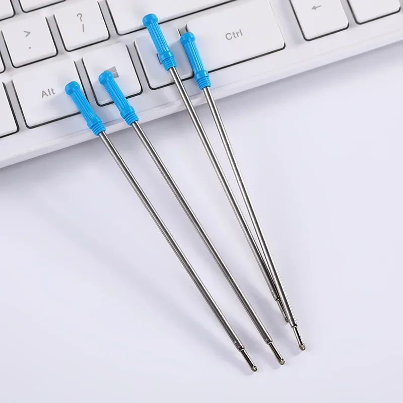 20pcs/lot 11.6cm Special Metal Pen Refills for Roll Ball Pen 0.5mm Ballpoint Pen Rod Signing Pen Refill Office School Stationery 3
