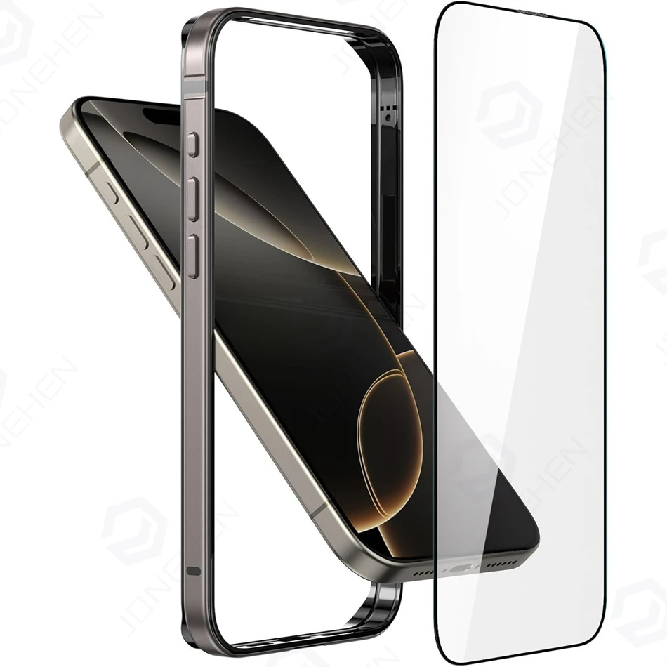 Enhanced Hybrid Silicone and Aluminum Protective Phone Case with HD Screen Protector